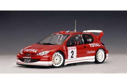 206 Peugeot WRC New Zealand Rally 2003 World Rally Championship by Altaya Models 