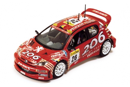 PEUGEOT 206 WRC BASTOS #36 PRINCEN/COLEBUNDERS PORTUGAL 2001 SKID SKM180 1:43