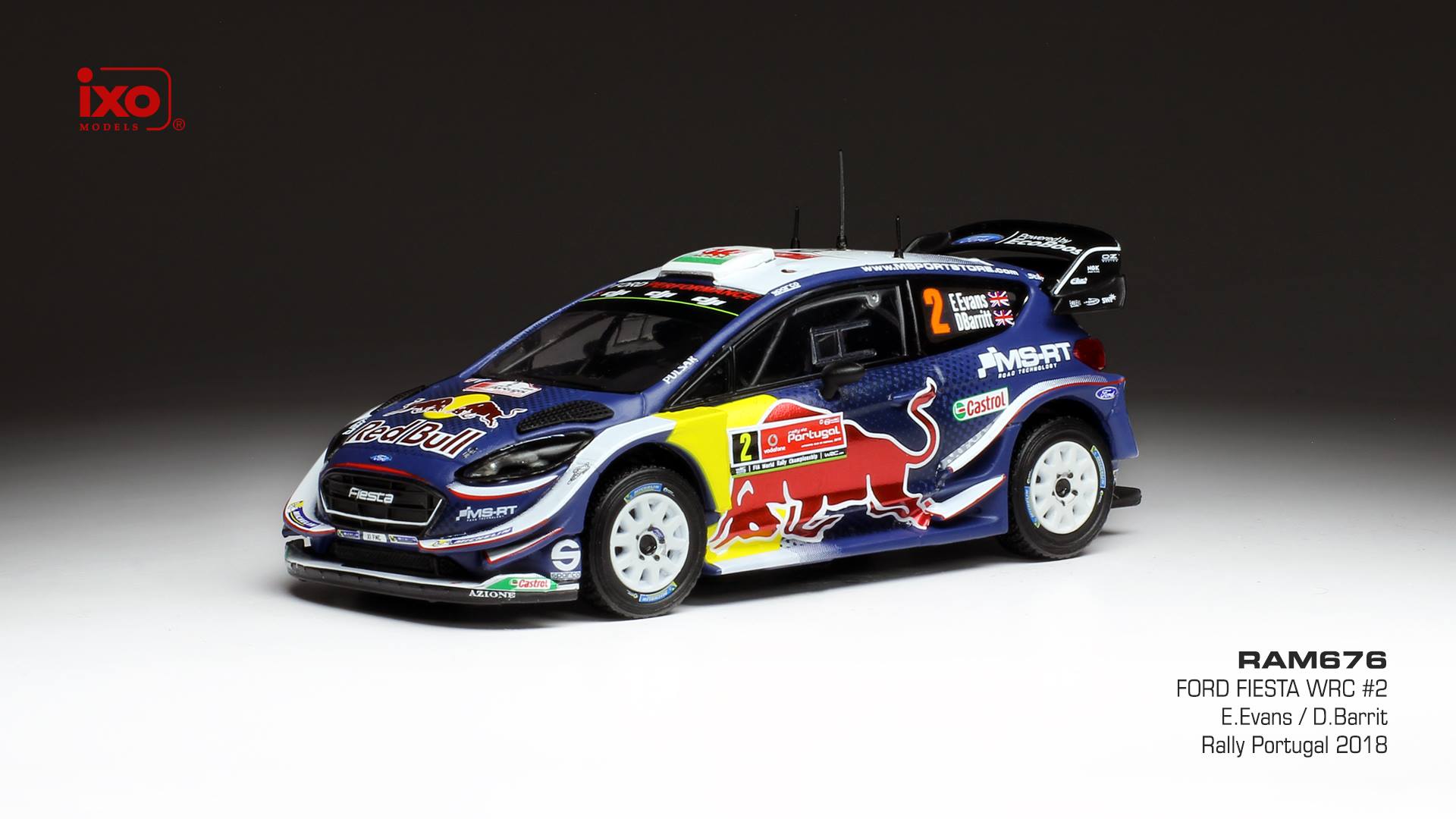 Ford Fiesta Wrc Vodafone Rally De Portugal 18 Evans Barritt Ixo Ram676 Ford Fiesta Wrc Vodafone Rally De Portugal 18 Evans Barritt Ixo Ram676