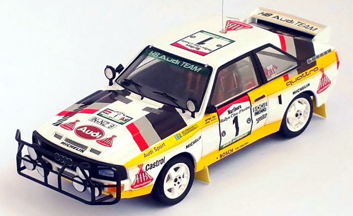 Stig Blomqvist 1/43 Scale Trofeu SC23 Audi Sport Quattro #1 Cote d'Ivoire 1984 