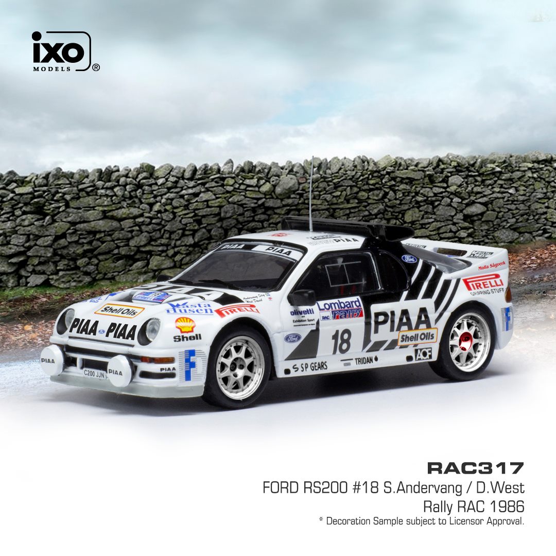 Ford RS200 - Lombard RAC Rally 1986 - Andervang - West - IXO Ford RS200 - Lombard RAC Rally 1986 - Andervang - West - IXO