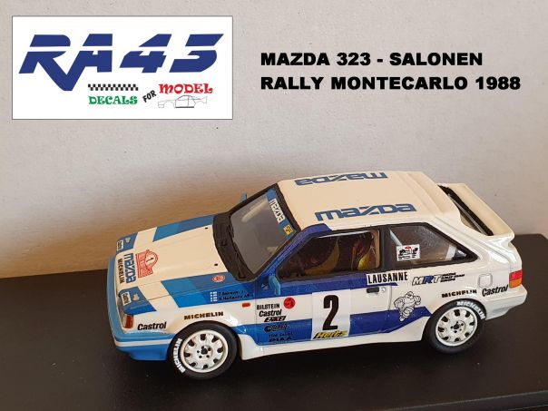  Mazda 323 4WD - Rallye Automobile de Monte-Carlo 1988 - Salonen - Ridge - Racing43 DEC129