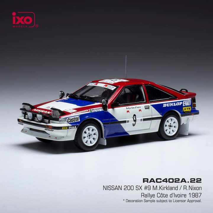 IXO Models Rally Cote d Ivoire Nissan 200 SX 1987 No.6 A