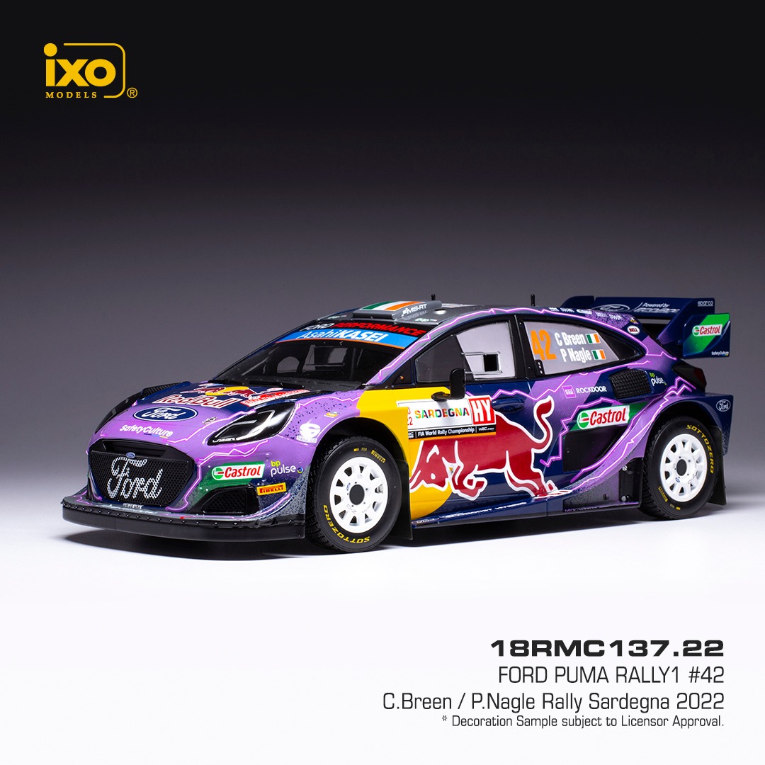 Ixo 1:43 Ford Puma Rally1 #16 Rallye Monte Carlo 2022 Fourmaux