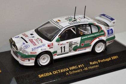 Die cast 1/43 model car Skoda Octavia WRC Rally Monte Carlo 2001 A Schwarz 