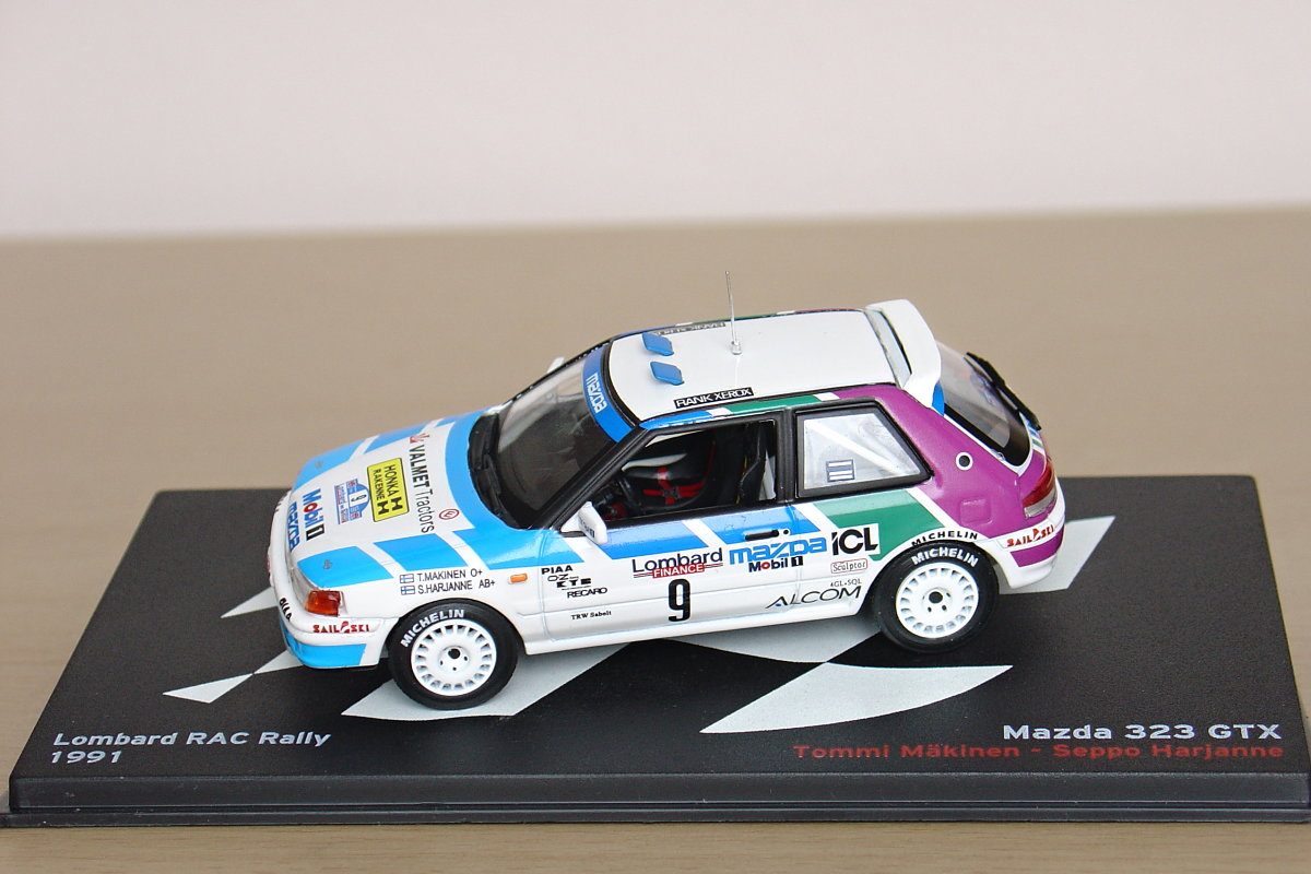 レビュー高評価の商品!の商品をすべて - 1991 Rally RAC Lombard - GTX 323 Mazda Mäkinen Harjanne - ミニカー
