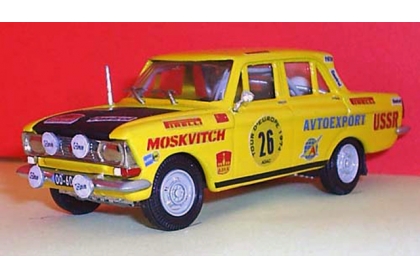 Moskvitch 412 European Tour 1971 Rally Scale 1:43 Deagostini Diecast model car