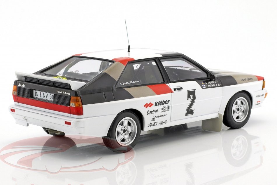 AUDI QUATTRO #2 SWEDEN RALLY 1981 MIKKOLA HERTZ IXO ALTAYA 1/43 KLEBER SPORT 